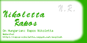 nikoletta rapos business card